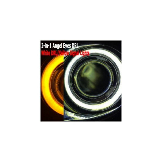 適用: トヨタ レイツ/マークX マーク X 2010-2012 COB エンジェルアイ DRL イエロー シグナル ライト H11 E13 フォグライト ハロゲンバルブキット 2in1カラー エンジェルアイ 4300K AL-LL-6102 AL Car parts