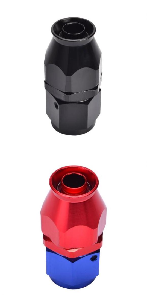 AN8 リユーザブル PTFE フィッティング チューブ メス AN アダプタ 適用: PTFE ホース レッド ブルー ストレート スイベル ホース エンド ブラック・レッド AL-LL-0388 AL Car parts
