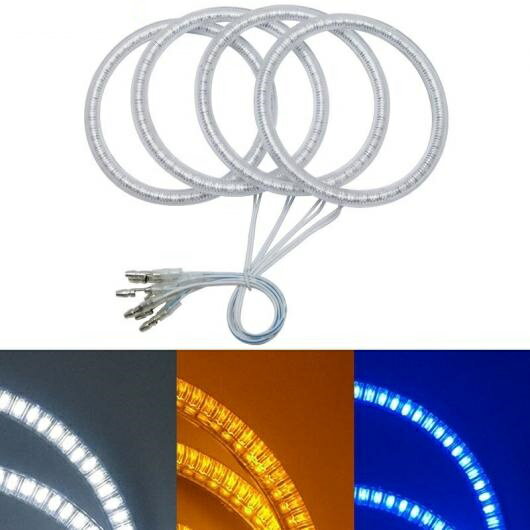 1セット 4×100mm オート SMD エンジェルアイ ライト HALO リング DRL 適用: ボルボ/VOLVO S40 ヘッドライト ホワイト イエロー ブルー ホワイト～イエロー AL-LL-7602 AL Car parts