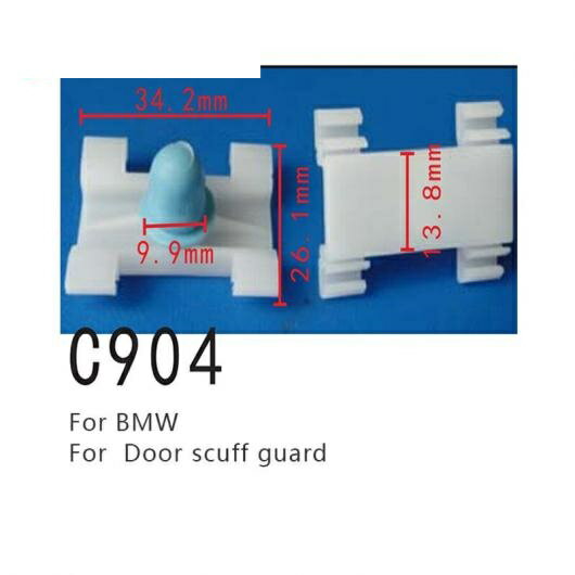 ドア スカッフ ガード クリップ 適用: BMW インテリア バックル 20ピース AL-MM-0808 AL Interior parts for cars