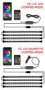 72 LED インテリア ライト 点灯 ストリップ USB APP リモート コントロール ランプ マルチ DIY モード アンダー ダッシュ オート 装飾 ライト USB・シガーソケット AL-MM-2139 AL Car parts