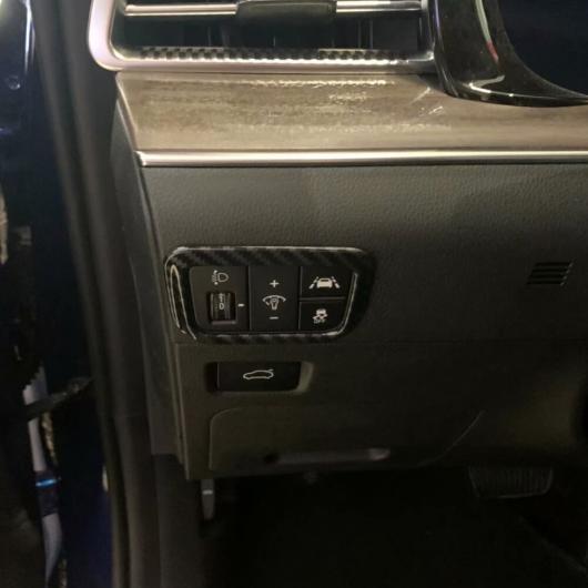 適用: 起亜 オプティマ K5 2020 2021 カーボンファイバー ヘッドライト フォグライト ランプ アジャスター ボタン インストルメント スイッチ パネル カバー トリム AL-MM-2692 AL Interior parts for cars