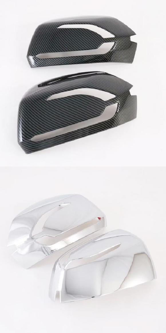 ABS クローム サイド ドア バックミラー ミラー 保護 フレーム カバー トリム アクセサリー 適用: ヒュンダイ/現代/HYUNDAI パリセード 2020 2021 カーボン・クロム AL-MM-2749 AL Exterior parts for cars