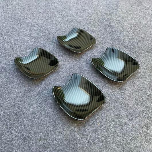 4ピース ドア ハンドル ボウル カバー ステッカー エクステリア 装飾 適用: トヨタ RAV4 2019 2020 カーボン AL-MM-4882 AL Exterior parts for cars