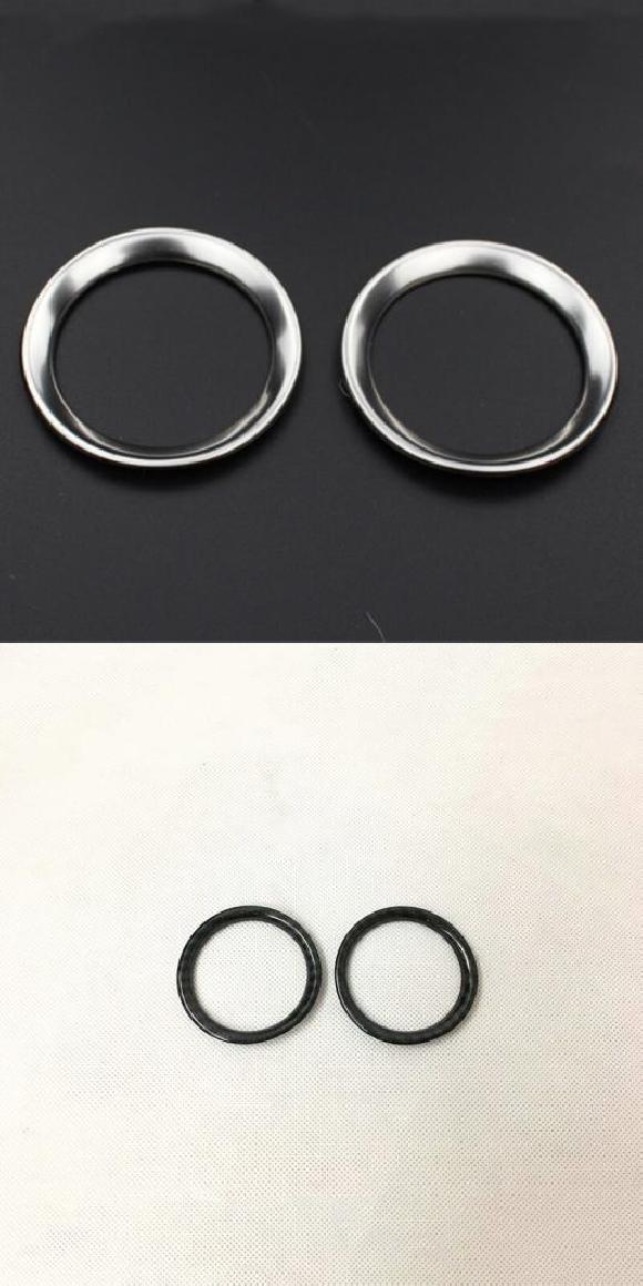 カーボン ファイバー ABS ステッカー オーディオ 装飾 リング ドア スピーカー リング カバー スピーカー ボックス メッキ リング 適用: マツダ CX-5 CX5 CX 5 2017 2018 シルバー・カーボン調 AL-MM-4758 AL Interior parts for cars