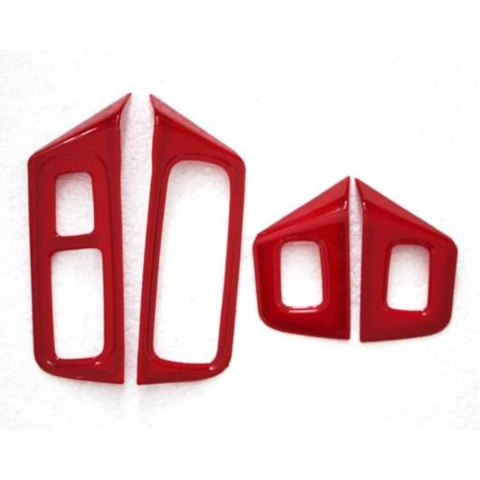 適用: ポルシェ/PORSCHE カイエン PO536 2018 2019 ABS ドア ウインドウ アームレスト カバー スイッチ パネル トリム ガーニッシュ レッド AL-KK-0312 AL Interior parts for cars