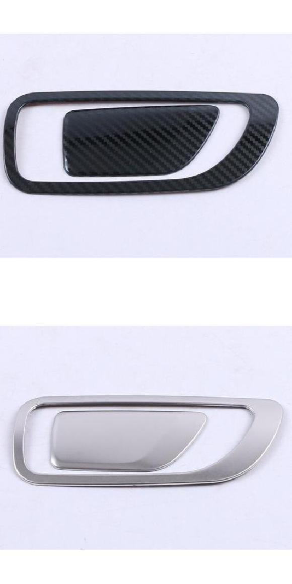 適用: フォード/FORD エスケープ クーガ 2020 2021 ステンレス スチール インサイド インテリア ストレージ ボックス ハンドル カバー トリム シルバー・カーボン調 AL-KK-0704 AL Interior parts cars