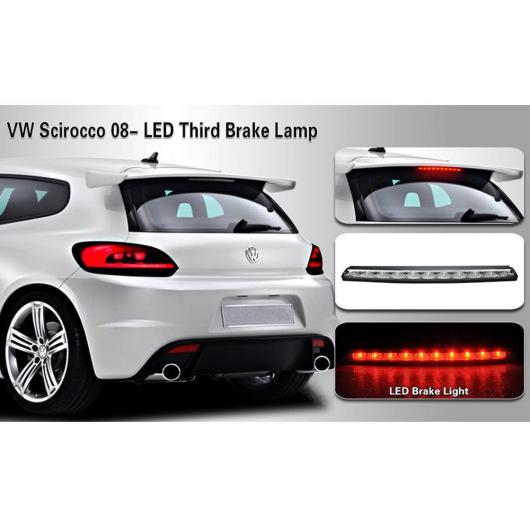 クリア レンズ レッド LED リア 3rd サード ブレーキ ライト 適用: VW シロッコ 2008-2016 BY 10 レッド LED ライト AL-MM-5675 AL Car light