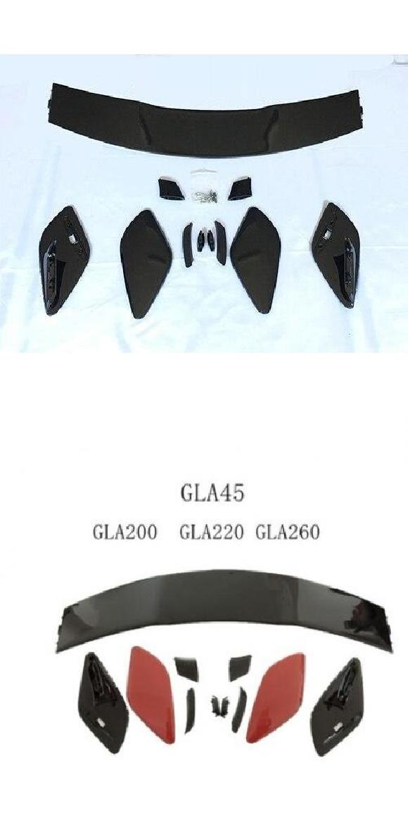 適用: メルセデス・ベンツ GLA クラス X156 GLA45 AMG GLA200 GLA220 GLA250 GLA260 2014-2017 ウイング スポイラー ブラック・レッド AL-MM-7792 AL Exterior parts for cars