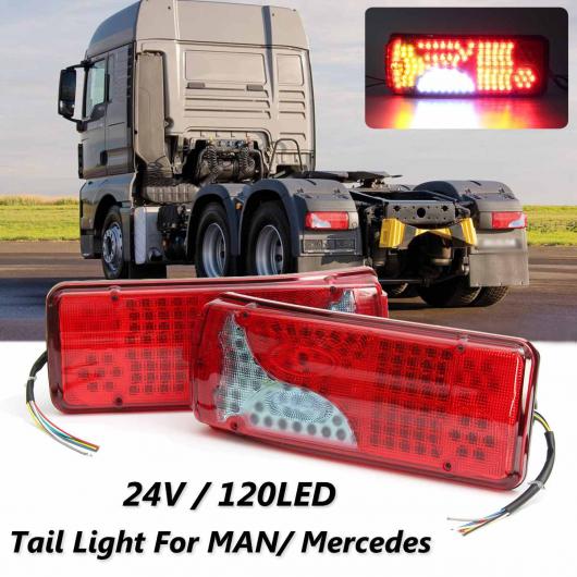 2ピース 24V LED テールライト テールライト リア ブレーキ ライト シグナル ランプ 適用: MAN DAF TGX..