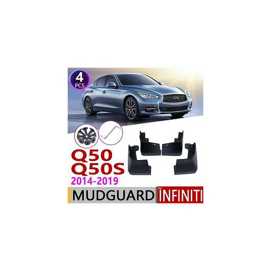 マッド ガード フラップ 泥よけ フロント リア 適用: インフィニティ/INFINITI Q50 Q50S 2014～2019 2015 2016 2017 2018 AL-NN-2119 AL Exterior parts for cars