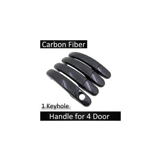 光沢ブラック カーボンファイバー ドア ハンドル カバー 適用: フォード/FORD フォーカス MK2 MK2.5 2004 2005 2006 2007 2008 2009 2010 ステッカー 4ドア 1キーホール AL-NN-2664 AL Exterior parts cars