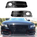 フロント バンパー フォグライト グリル 適用: アウディ/AUDI A4 B8 2009-2012 左/右 ABS プラスチック S4 スタイリング パーツ ブラック AL-NN-9164 AL Exterior parts for cars