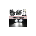 4000lm フォグライト LED デビル アイ DRL H11 12V スタイリング 適用: トヨタ RAV4 ハイランダー カローラ カムリ ヴェンザ タンドラ タコマ ヤリス ヴィッツ プリウス 3030 LED AL-OO-0936 AL Car light(2)
