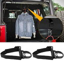 2ピース ロール バー コート ハンガー 服 フック 適用: ジープ/JEEP ラングラー CJ YJ TJ LJ JK JKU JL JLU JT スポーツ ...
