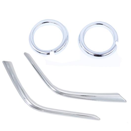 2ピース ABS クローム フロント ヘッドライト フォグランプ カバー トリム 適用: 三菱 アウトランダー 2019 アクセサリー ベージュ AL-OO-4838 AL Exterior parts for cars