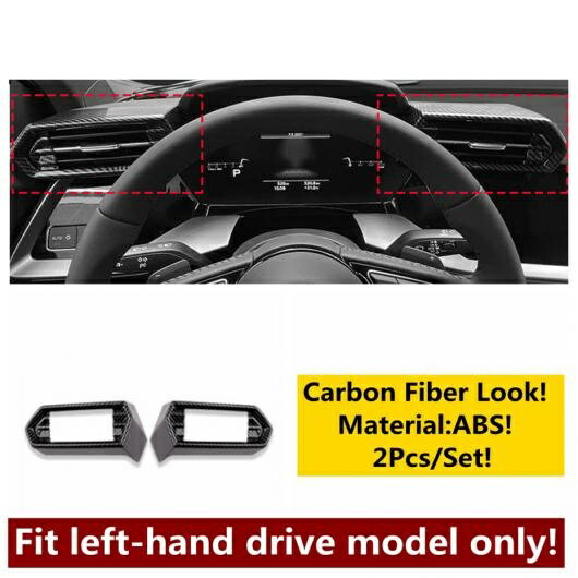 エア AC 吹き出し口/インナー ドア ハンドル ボウル フレーム カバー トリム カーボンファイバー アクセサリー 適用: アウディ/AUDI A3 8Y セダン スポーツバック 2021 2022 タイプD AL-OO-5011 AL Interior parts for cars