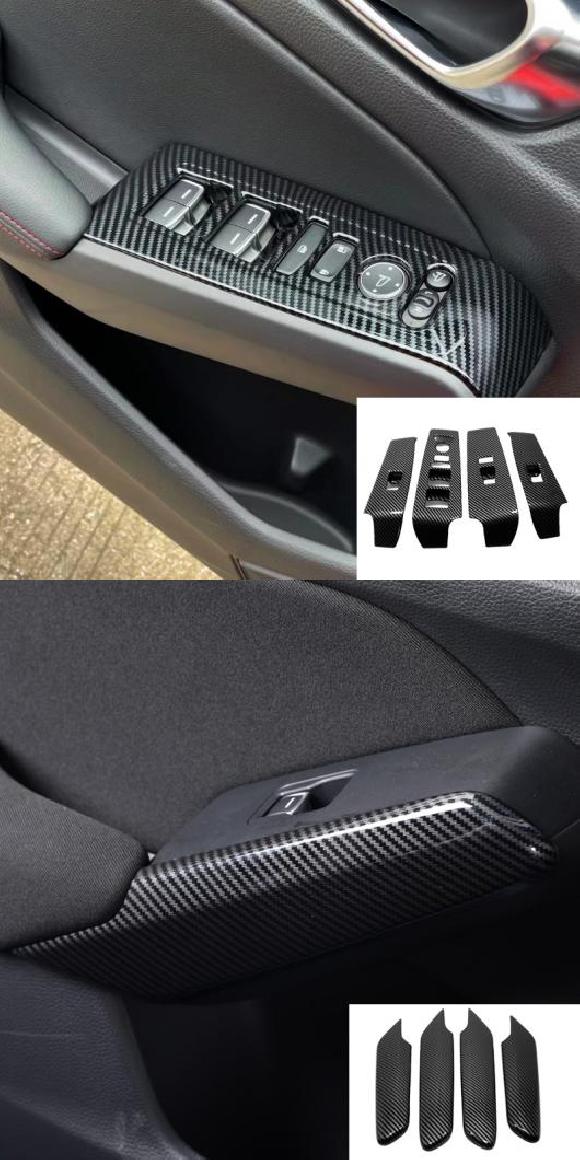 ギア シフト ノブ カバー シフト ABS カーボンファイバー ステッカー デコレーション 適用: ホンダ シビック 11世代 2021 2022+ インテリア タイプ004・タイプ005 AL-OO-4820 AL Car parts