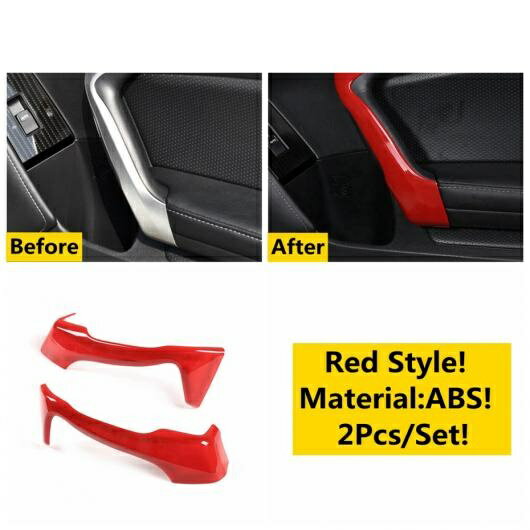 アームレスト ストリップ ギア パネル ダッシュボード フロント AC 通気口 カバー トリム レッド インテリア アクセサリー 適用: スバル BRZ/トヨタ GT86 2013-2021 タイプG AL-OO-5228 AL Interior parts for cars