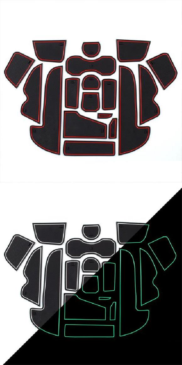 滑り止め マット ゲート スロット 適用: ボルボ/VOLVO XC90 2015-2019 アクセサリー 2016 2017 2018 MK2 カップ ホルダー コースター 15-19XC90 レッド・15-19XC90 ホワイト AL-OO-6014 AL Car parts