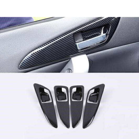 適用: 三菱 エクリプス クロス 2017 2018 2019 ABS インナー ドア ボウル プロテクター フレーム パネル カバー トリム アクセサリー 左ハンドル用 カーボン ファイバー AL-OO-7058 AL Interior parts for cars