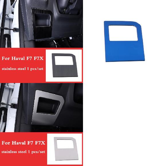 適用: ハヴァル F7 F7X 2018 2019 グローブ ストレージ ボックス ハンドル トリム カバー ステンレス スチール 助手席 留め金 ブラック～カーボン調 AL-OO-7236 AL Interior parts for cars
