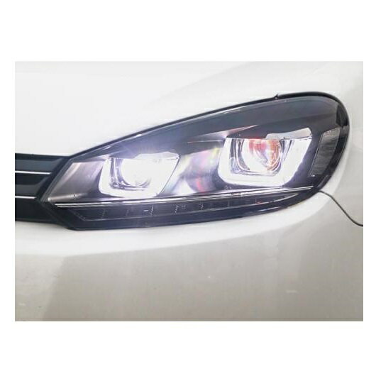 適用: VW ゴルフ 6 MK6 LED ヘッドライト GOLF6 DRL HID ヘッド ランプ バイキセノン ヘッドライト アクセサリー 6000K オール LED AL-OO-8290 AL