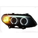 2ピース ヘッドライト 適用: BMW X5 E53 ヘッドライト 2004-2006 X5 LED ヘッドライト エンジェルアイ キセノン HID キット LED HID 4300K ロー ビーム～HID 8000K ロー ビーム AL-OO-8419 AL