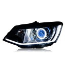 LED ヘッドライト 適用: シュコダ ファビア 2015-2018 LED ヘッドライト ファビア ヘッド ランプ エンジェル アイ LED フロント ライト バイキセノン レンズ LED LED 6000K AL-OO-8450 AL