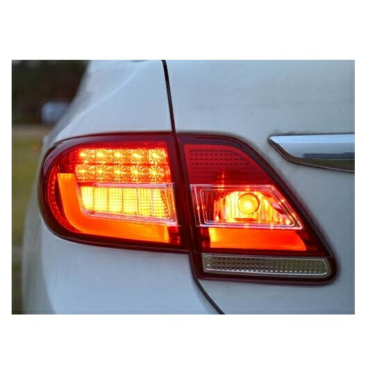 リア ランプ 適用: トヨタ カローラ テールライト 2011-2013 LED リア ランプ LED DRL CROLLA テールライト アセンブリ レッド AL-OO-8465 AL Car light