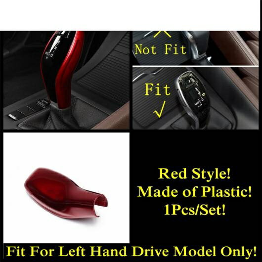 ギア シフト ノブ ヘッド ハンドル インテリア カバー トリム 適用: BMW X1 F48/X2 F49 2020 2021 プラスチック レッド/カーボンファイバー アクセサリー インテリア レッド AL-PP-0256 AL Interior parts for cars