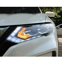 2ピース LED ヘッドライト 適用: 日産 X-トレイル 2017 LED ライト エンジェルアイ キセノン HID キット フォグ ライト LED デイタイム ランニング ライト 4300K~8000K AL-OO-8823 AL Car light