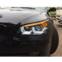 ヘッド ランプ 適用: BMW E60 ヘッドライト 2003-2010 523I 530i エンジェル アイ LED ヘッドライト DRL HID バイキセノン ロー ビームバルブなし~オール LED AL-OO-8897 AL