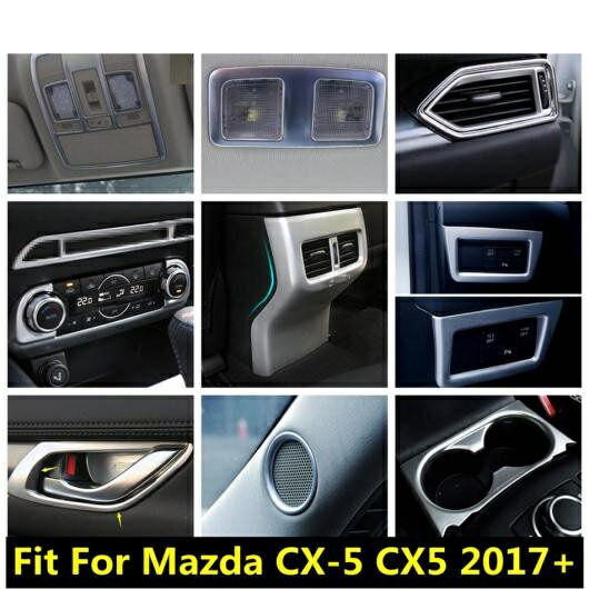 適用: マツダ CX-5 CX5 2017-2022 ピラー A スピーカー ハンドル ボウル ダッシュボード AC エア パネル カバー トリム ABS マット アクセサリー インテリア キット タイプG・タイプK AL-PP-0642 AL Interior parts for cars