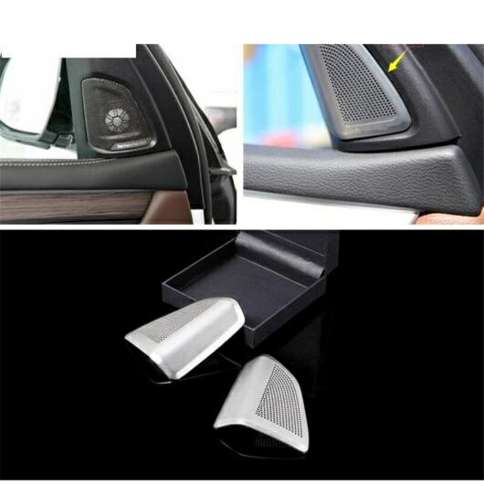 アクセサリー 適用: BMW X5 F15 2014-2018/X6 F16 2015-2018 ピラー A ステレオ スピーカー オーディオ ラウドスピーカー ネット カバー トリム AL-PP-0695 AL Interior parts for cars