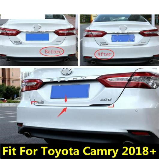 アクセサリー 適用: トヨタ カムリ 2018-2022 リア トランク メンバー カバー テールゲート トリム ド..