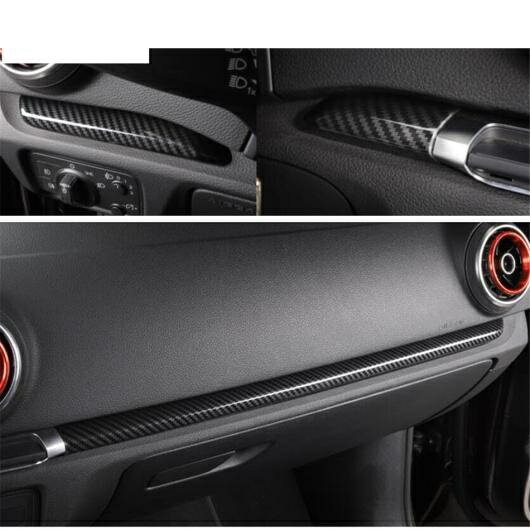 ABS カーボンファイバー センター コンソール ダッシュボード インストルメント パネル ストリップ 装飾 カバー トリム 適用: アウディ/AUDI A3 V8 2014-2019 アクセサリー AL-PP-0936 AL Interior parts for cars