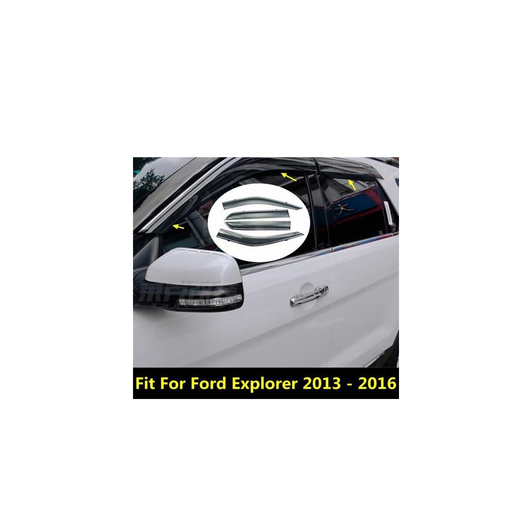 ウインドウ バイザー 日よけ サニー レイン プロテクター バイザー ガード モールディング カバー キット トリム アクセサリー 適用: フォード/FORD エクスプローラー 2013-2016 AL-PP-0696 AL Exterior parts cars
