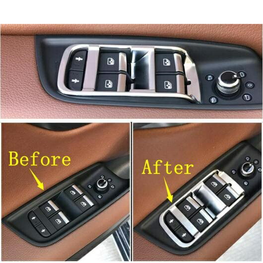 アクセサリー 適用: アウディ/AUDI Q7 2016-2019 インサイド ドア ハンドル パネル サラウンド ウインドウ リフト スイッチ モールディング カバー キット トリム AL-PP-1285 AL Interior parts for cars