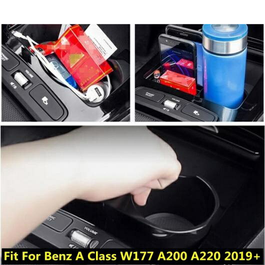 アクセサリー 適用: メルセデス・ベンツ A クラス W177 A200 A220 2019-2022 カップホルダー コンテナ ストレージ 多機能 ボックス カバー キット AL-PP-1346 AL Interior parts for cars