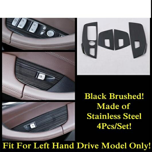 ステンレス スチール インテリア 適用: BMW X3 G01 2018-2022 X4 G02 2019-2021 AC エア/ハンドル ボウル/ウインドウ リフト ボタン カバー トリム タイプA AL-PP-1501 AL Interior parts for cars