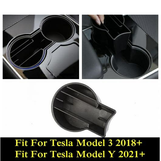 アクセサリー 適用: テスラ/TESLA モデル 3 2018-2021/モデル Y 2021 2022 フロント カップホルダー 多機能 コンテナ ストレージ ボックス カバー トリム AL-PP-1492 AL Interior parts for cars