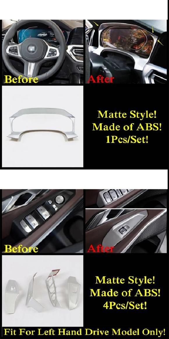 マット インテリア キット 適用: BMW 3シリーズ G20 2019-2021 ダッシュボード AC エア ヘッド ライト ランプ ウインドウ リフト パネル カバー トリム アクセサリー タイプC・タイプN AL-PP-1580 AL Exterior parts for cars