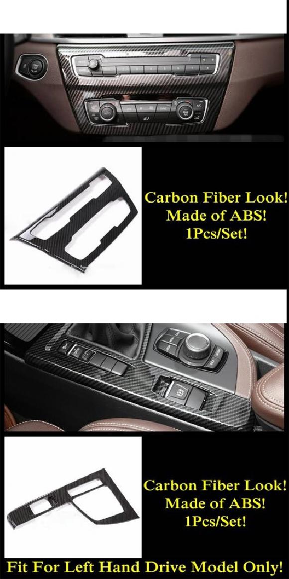 スピーカー ダッシュボード エア AC 吹き出し口 ハンドル ボウル ギア パネル カバー キット トリム カーボンファイバー インテリア アクセサリー 適用: BMW X1 F48 2016-2021 タイプD・タイプF AL-PP-1894 AL Interior parts for cars