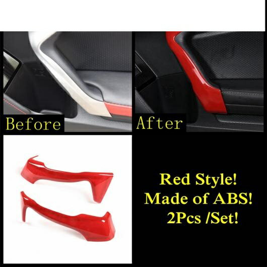 レッド アクセサリー 適用: スバル BRZ/トヨタ GT86 2013-2021 アームレスト ドア ストリップ ハンドル ボウル AC エア ホイール ギア シフター パネル カバー トリム タイプG AL-PP-1987 AL Interior parts for cars