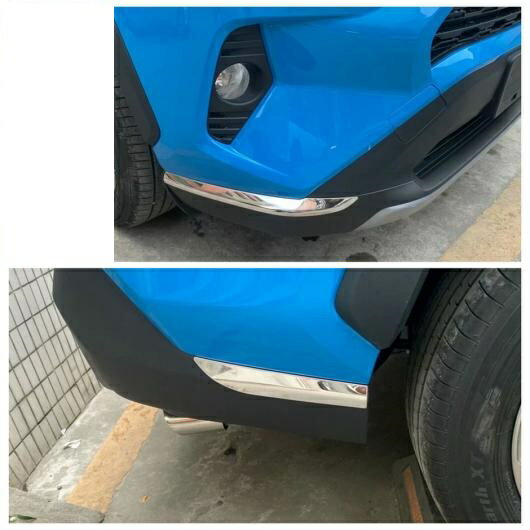 フロント バンパー コーナー ストリップ 保護 パネル カバー トリム 適用: トヨタ RAV4 RAV 4 XA50 2019-2022 エクステリア アクセサリー パーツ 4 ピース AL-OO-9489 AL