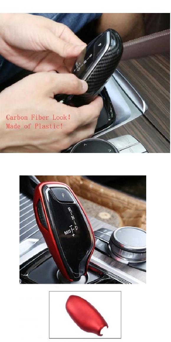 インテリア キット 適用: BMW X3 G01 2018-2022 プラスチック ギア シフト ヘッド ノブ パネル カバー トリム/レッド/カーボンファイバー ABS モデル A・モデル B AL-OO-9410 AL