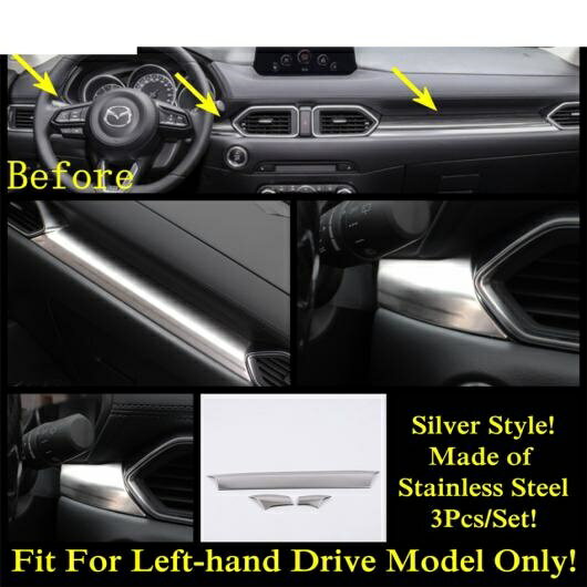 ドア アームレスト パネル ハンドル ボウル ギア フレーム カップホルダー カバー トリム キット 適用: マツダ CX-5 2017-2022 ステンレス スチール アクセサリー モデル M AL-OO-9567 AL