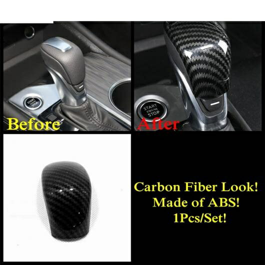 ABS カーボン調 アクセサリー 適用: 日産 アルティマ/ティアナ 2019-2022 ギア シフト ヘッド ノブ/バックミラー ミラー インテリア カバー トリム モデル G AL-OO-9597 AL
