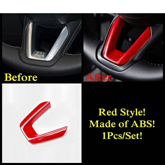 適用: MAZDA6 2019-2021 ウインドウ リフト ハンドル ボウル カップホルダー ステアリング ホイール ギア パネル カバー トリム レッド アクセサリー インテリア モデル C AL-OO-9678 AL(2)